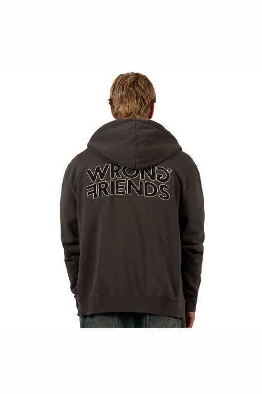Wrong Friends Oxford Zipped Hoodie WF1201 Grey