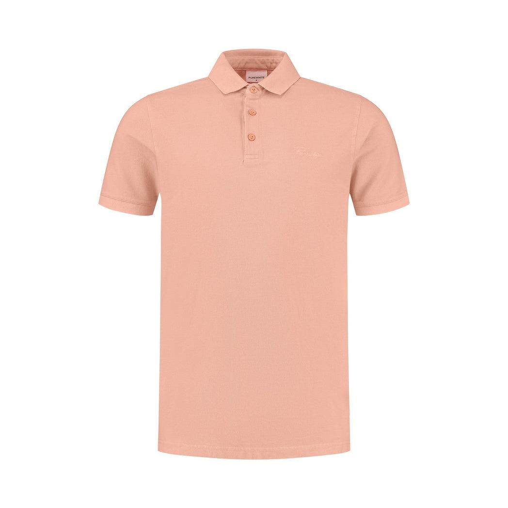 Garment Dye Faded Script Polo
