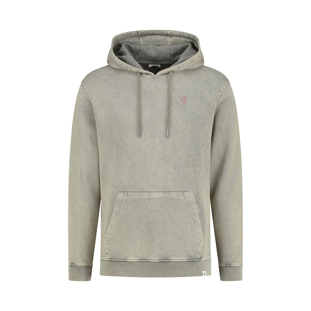 Hoodie with acid wash and artwork