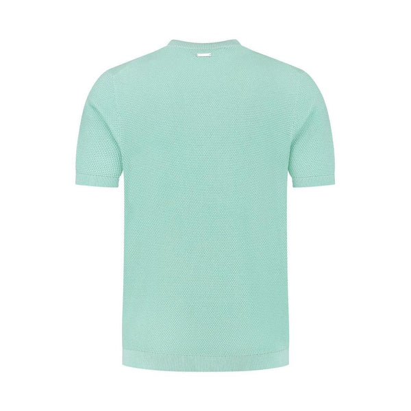 Textured Short Sleeve Knit T-Shirt-Purewhite-Mansion Clothing
