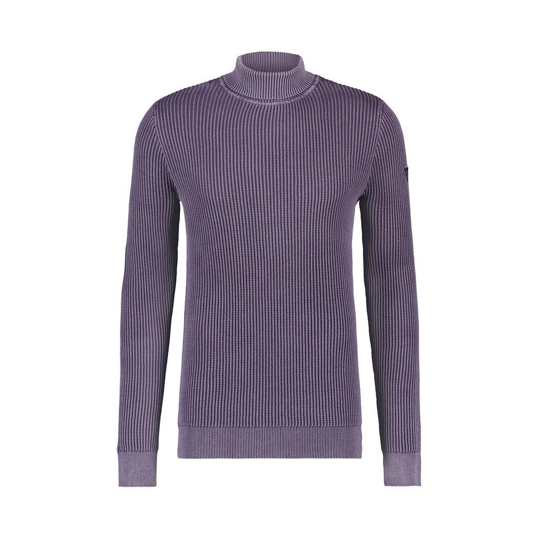 Triangle Knit Turtleneck Sweater-Purewhite-Mansion Clothing