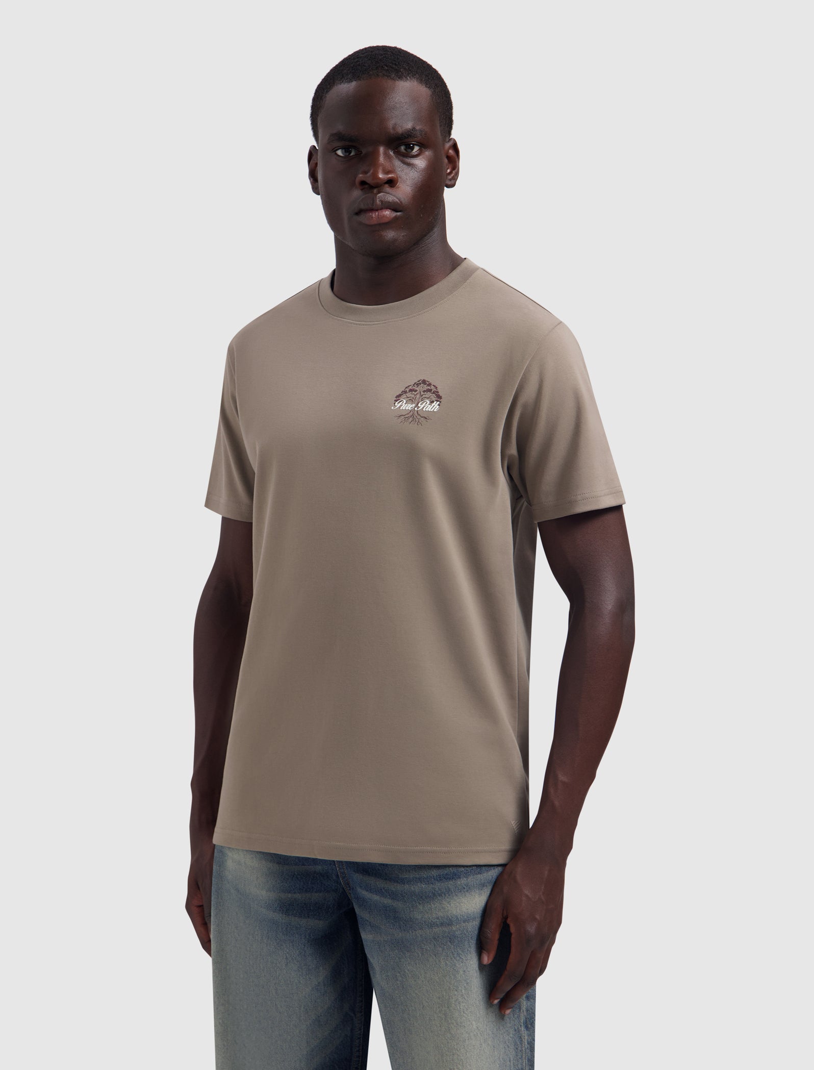 Rooted Tree T-shirt Taupe