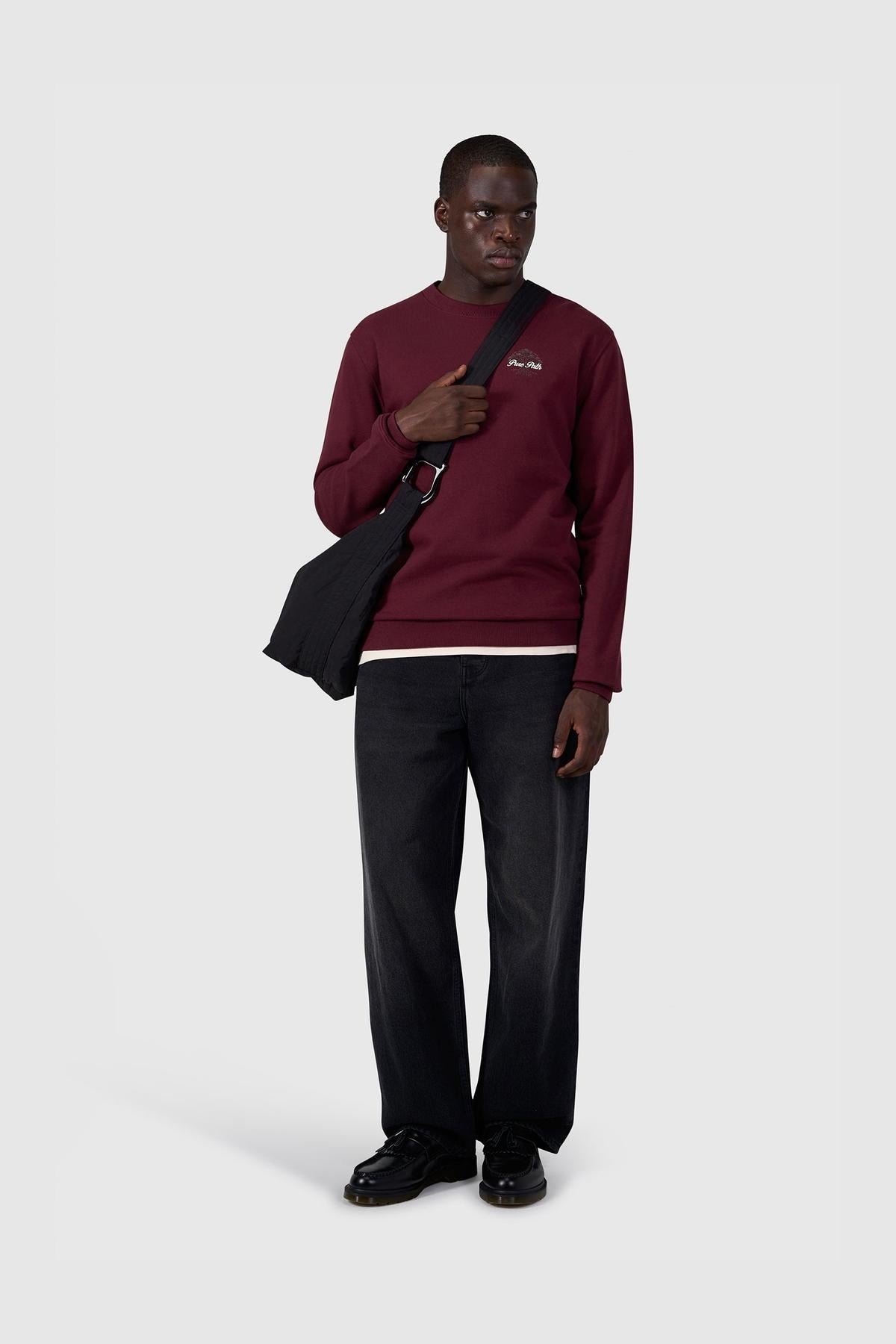 Rooted Tree Sweater Wine Red