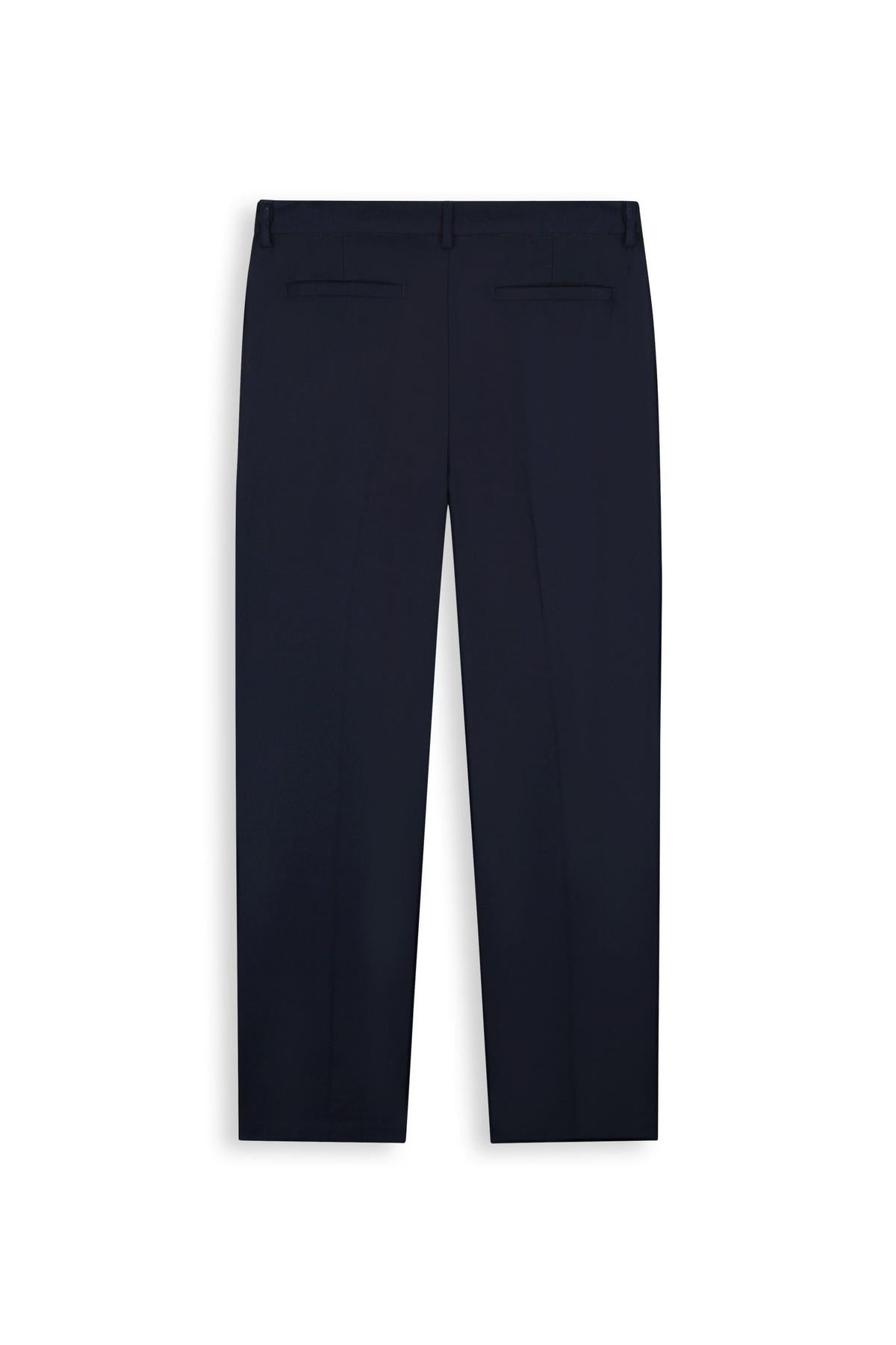Pleated twill pants Dark Navy