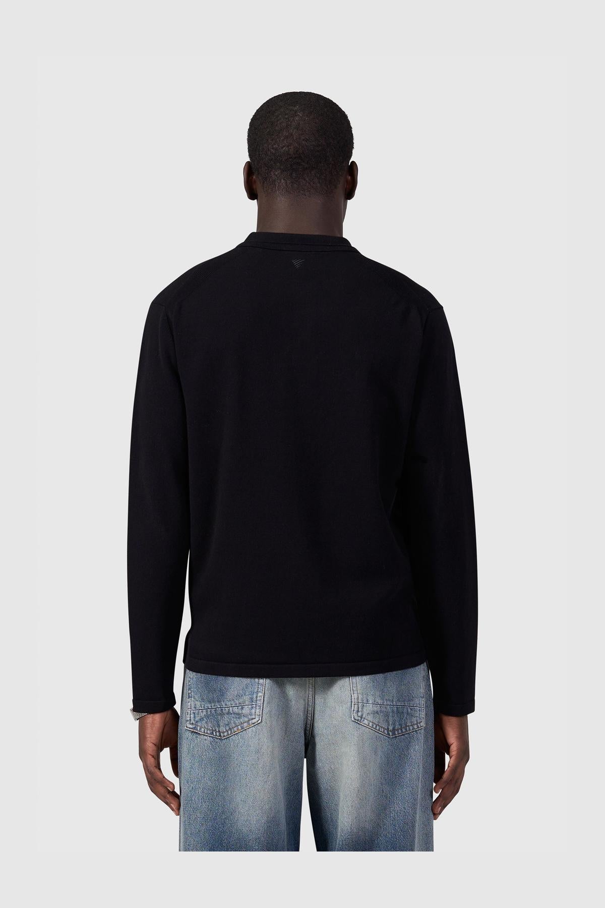 Light weight Knit Polo Black