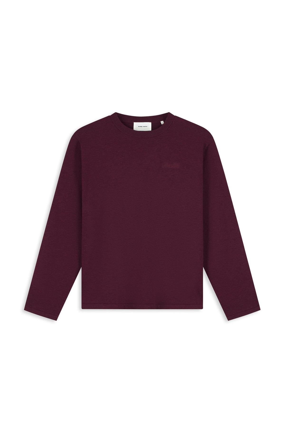 Light weight Knit Sweater Wine Red