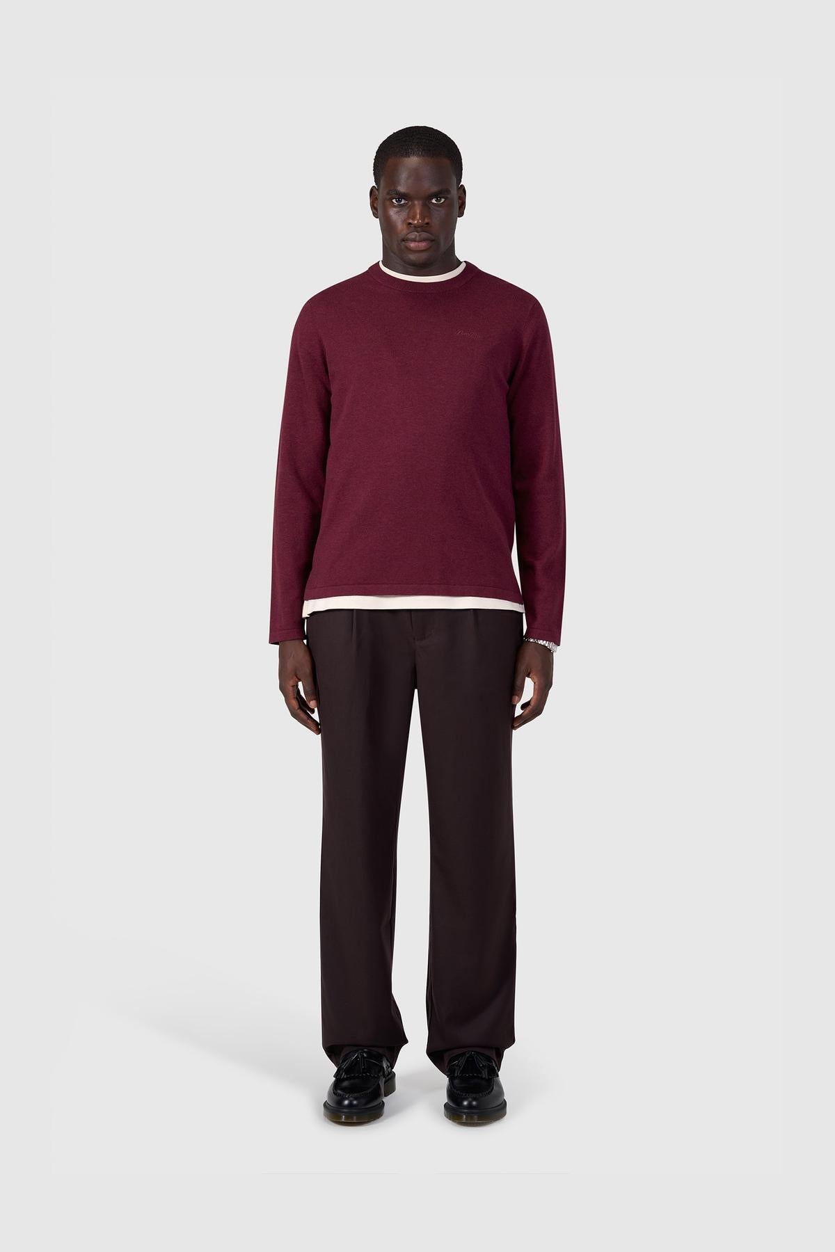 Light weight Knit Sweater Wine Red