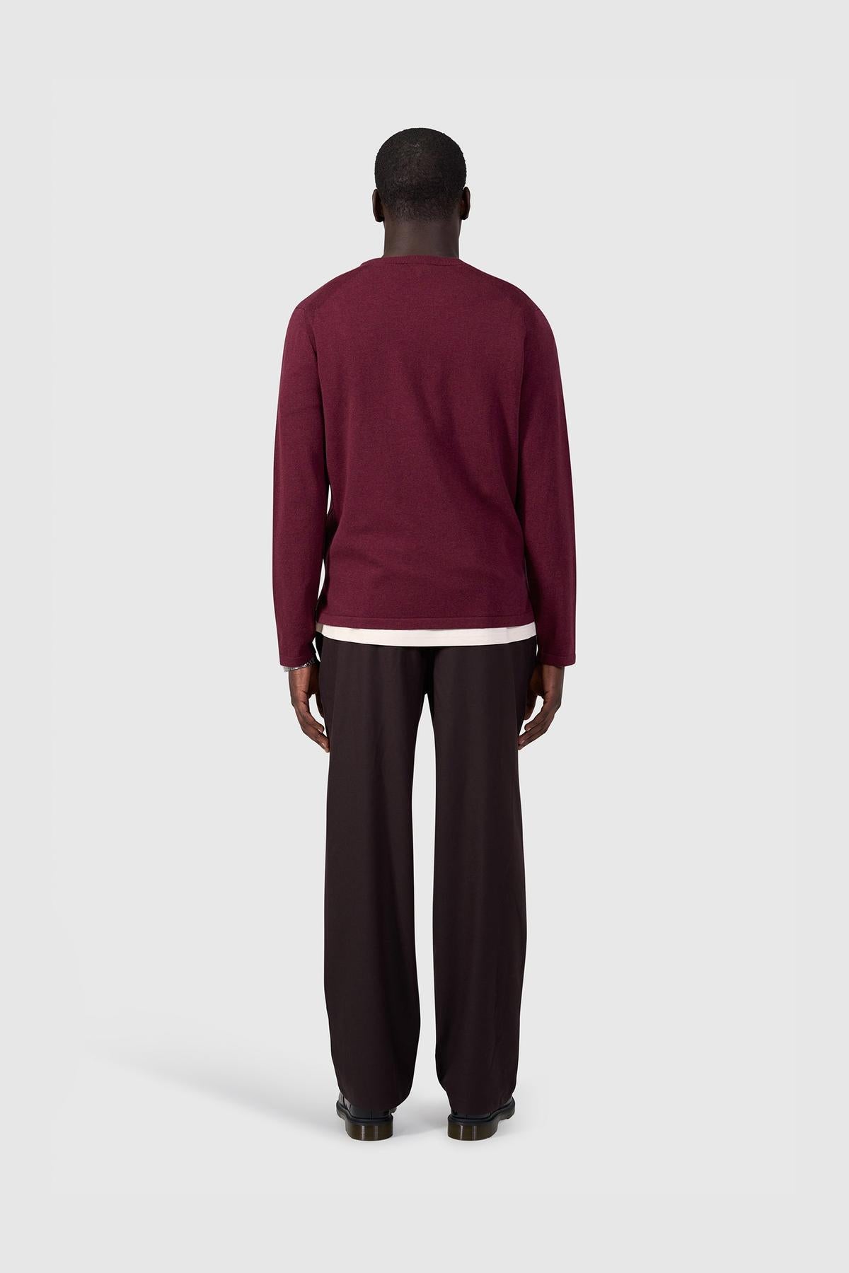 Light weight Knit Sweater Wine Red