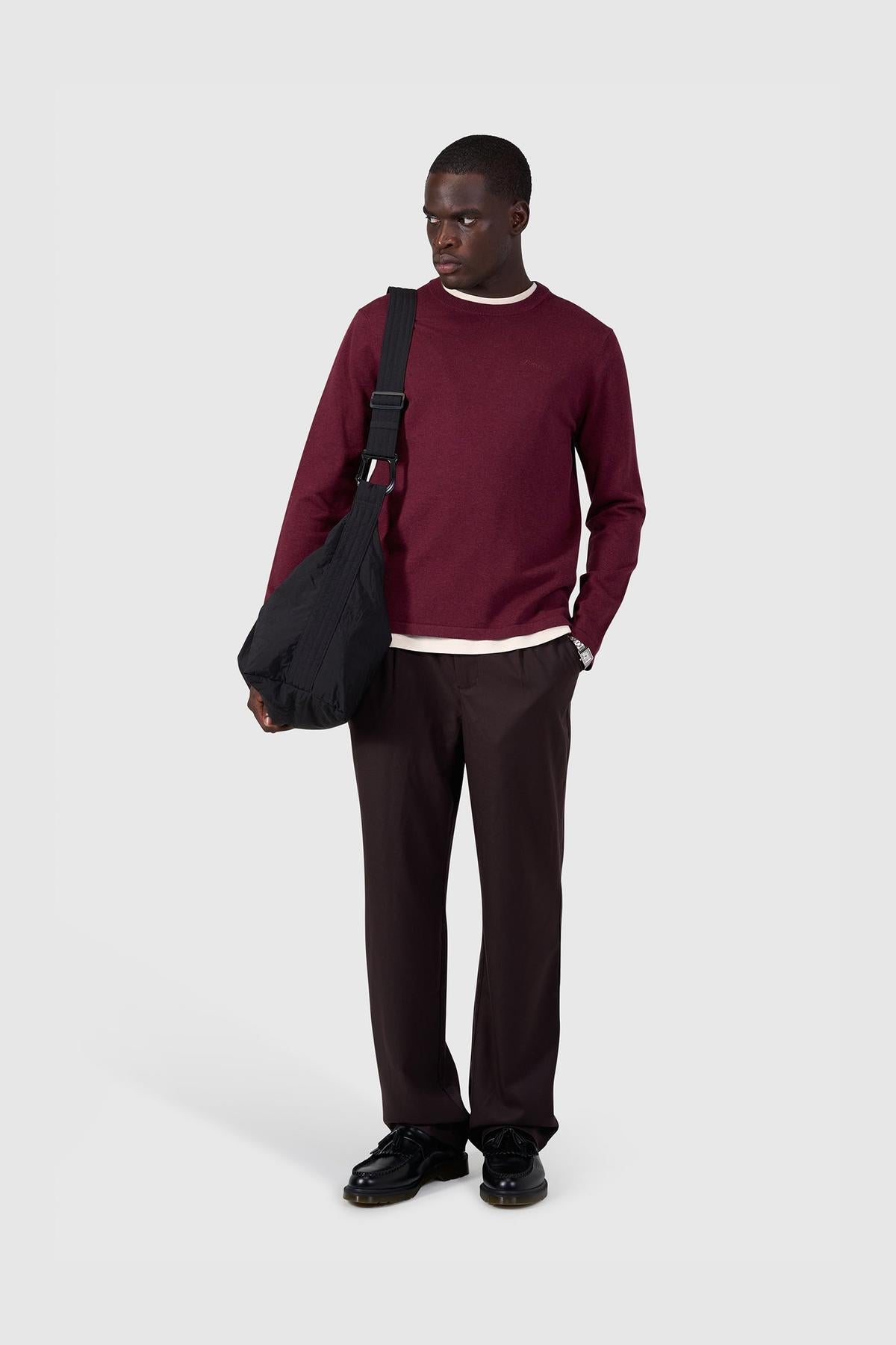 Light weight Knit Sweater Wine Red