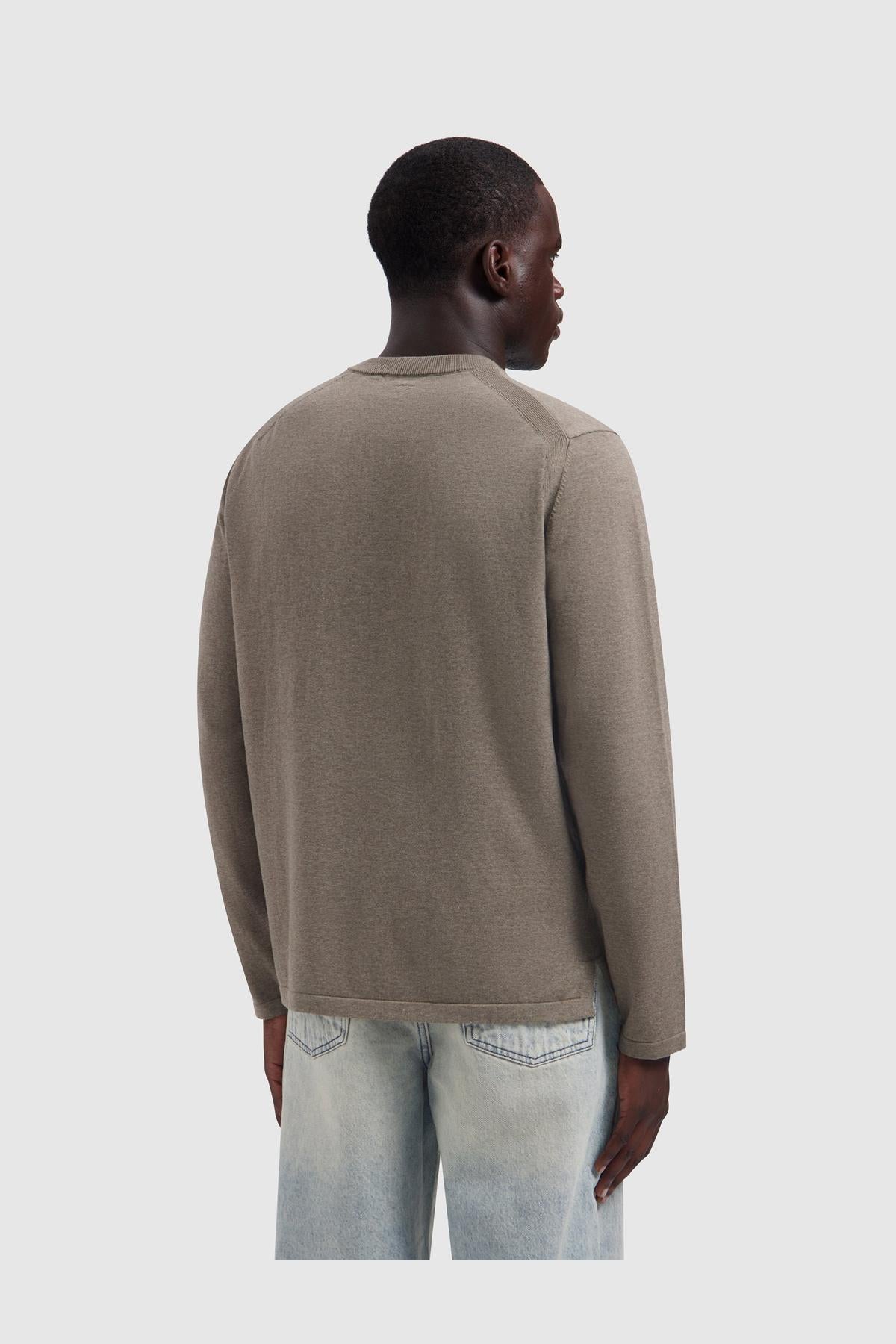 Light weight Knit Sweater Taupe Melange