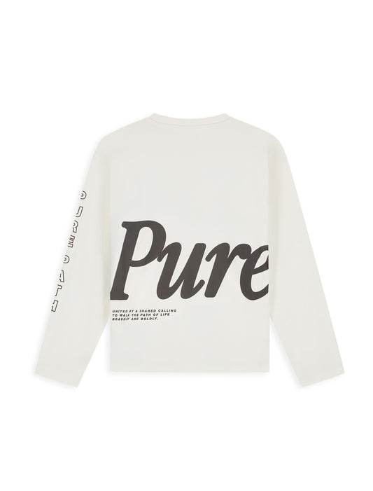 Boxy fit longsleeve Ecru
