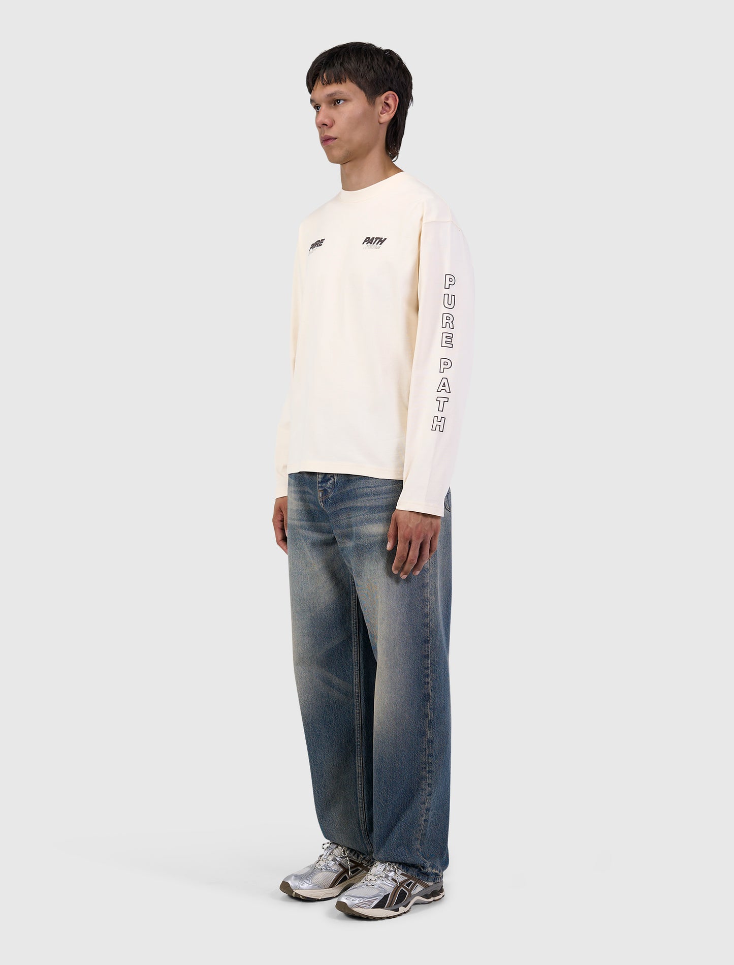 Boxy fit longsleeve Ecru