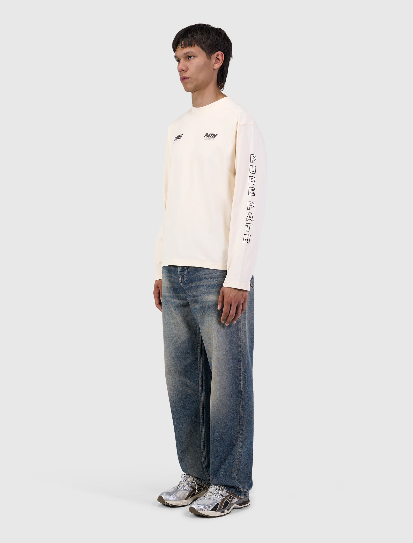Boxy fit longsleeve Ecru