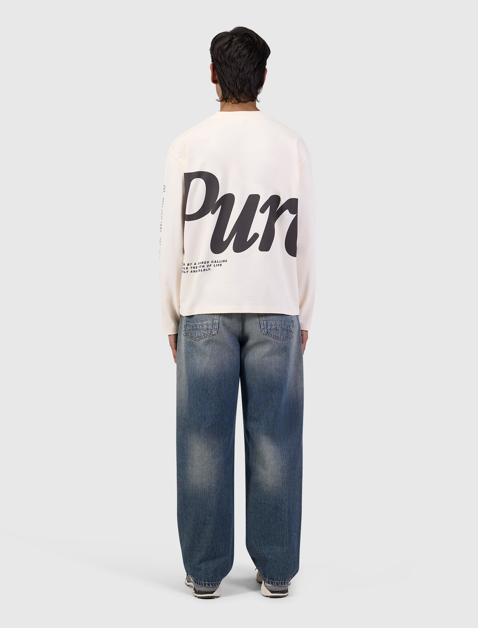 Boxy fit longsleeve Ecru