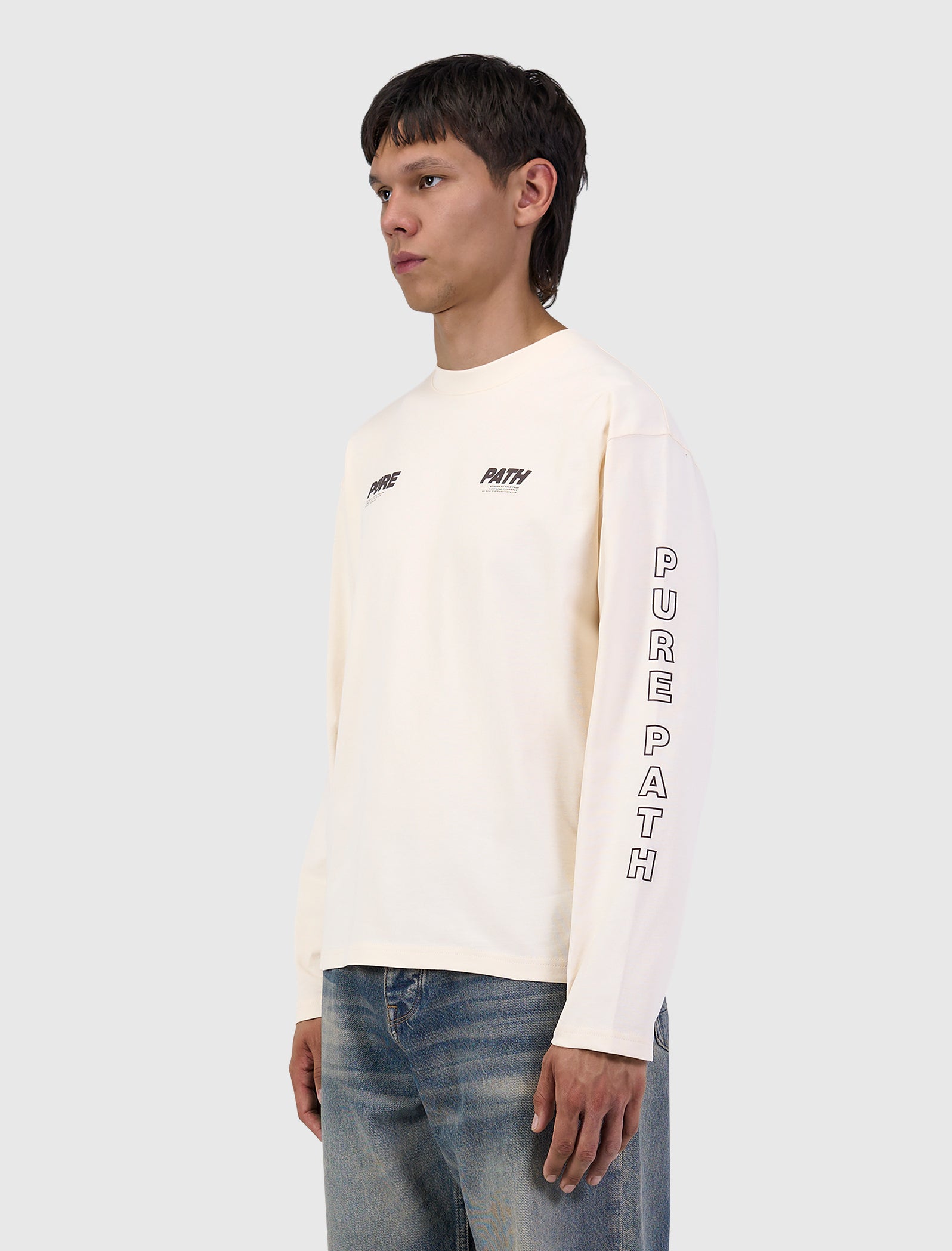 Boxy fit longsleeve Ecru