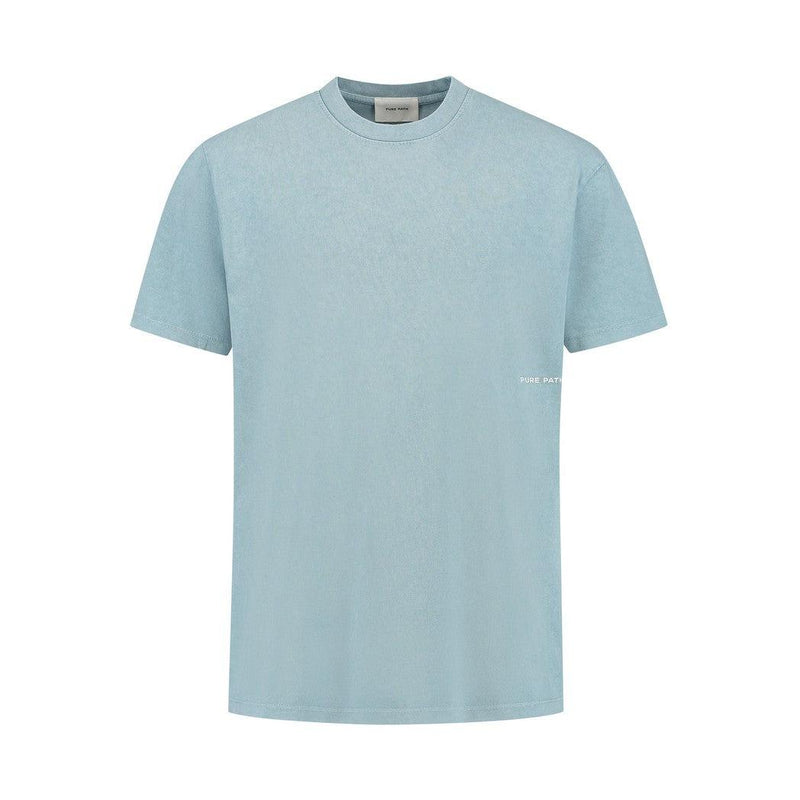 Acid Sideline Wordmark T-shirt Lt Blue-Pure Path-Mansion Clothing