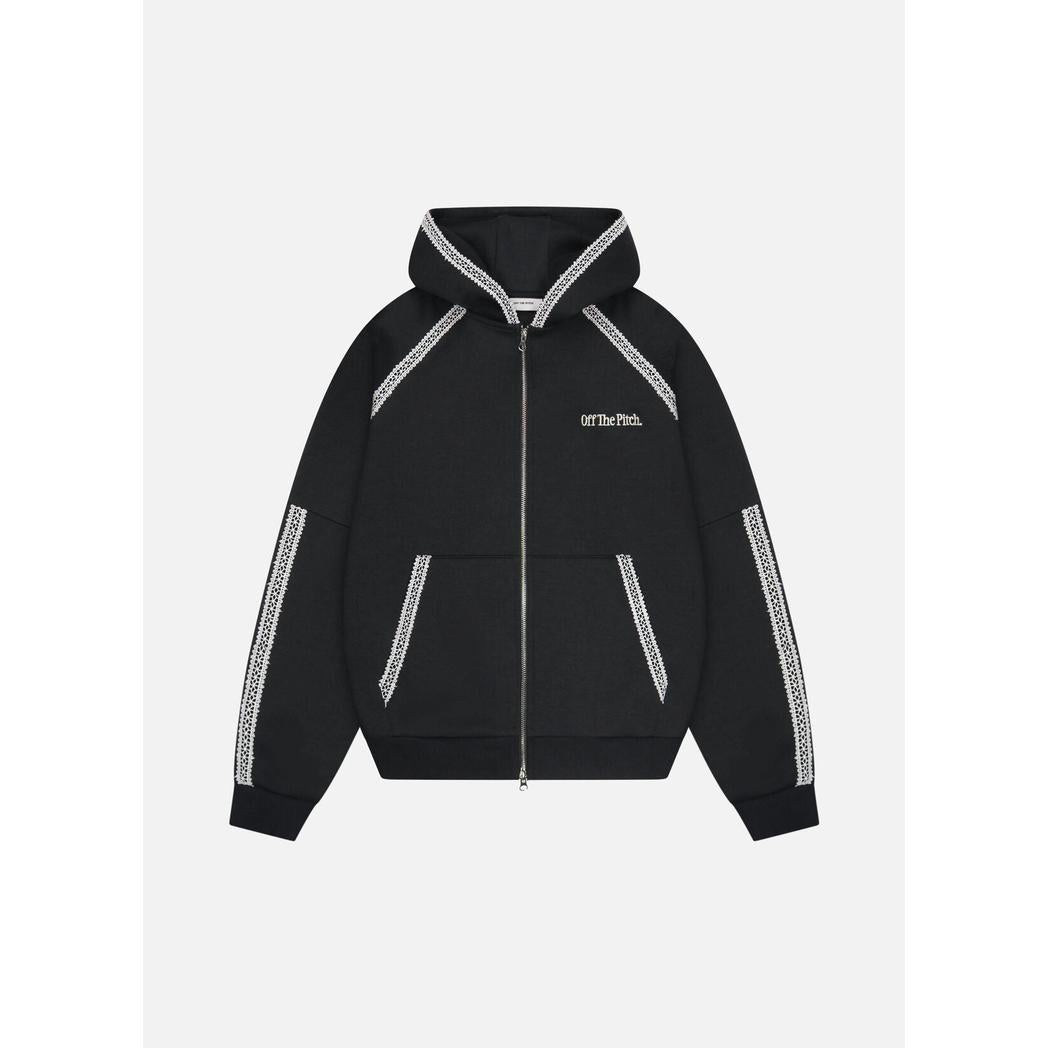 Adorment Zip Hood Black-OFF THE PITCH-Mansion Clothing