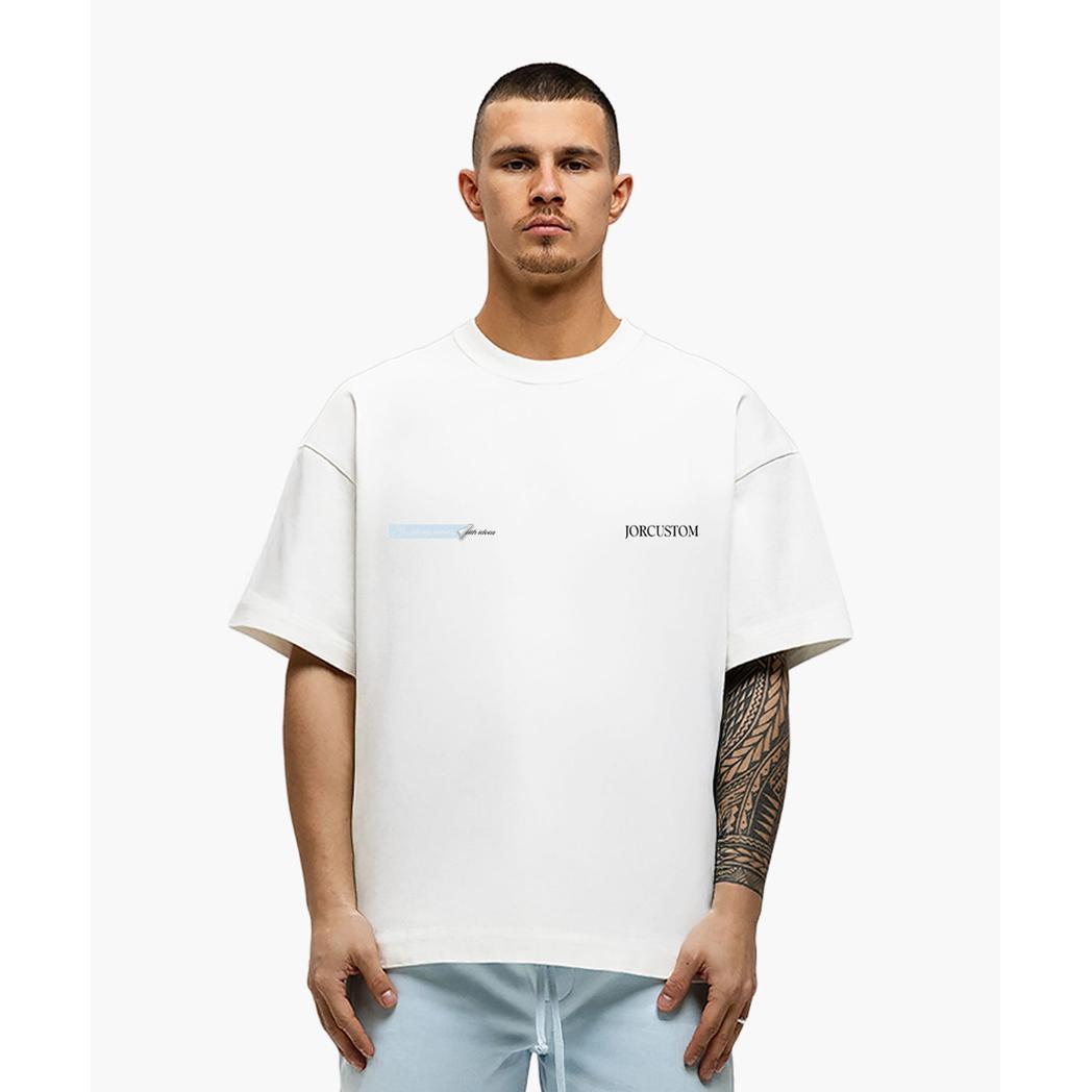 Angel2.0 Summer Set Loose Fit T-Shirt White-LightBlue