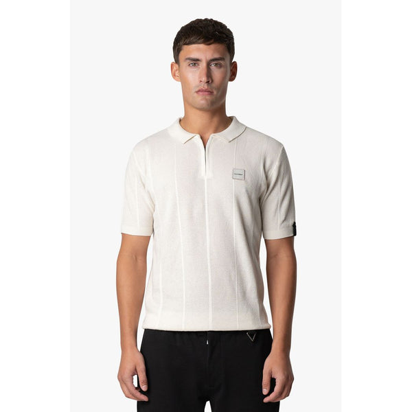 Arena Polo Off White/Black-Quotrell-Mansion Clothing