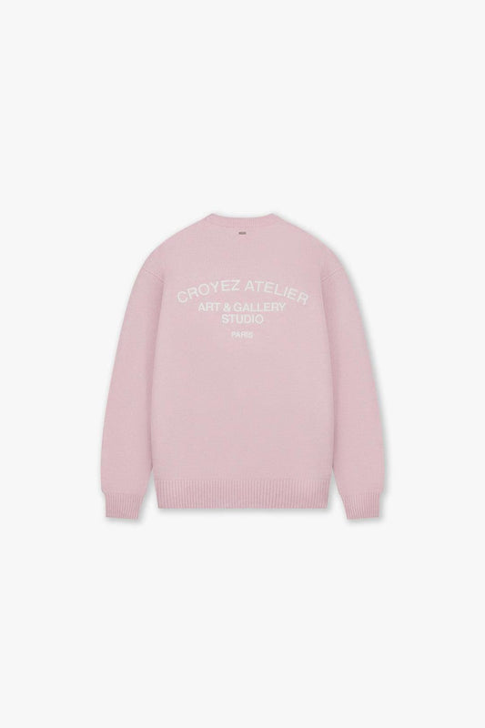 Art Studio Knit Sweater Pink-Croyez-Mansion Clothing