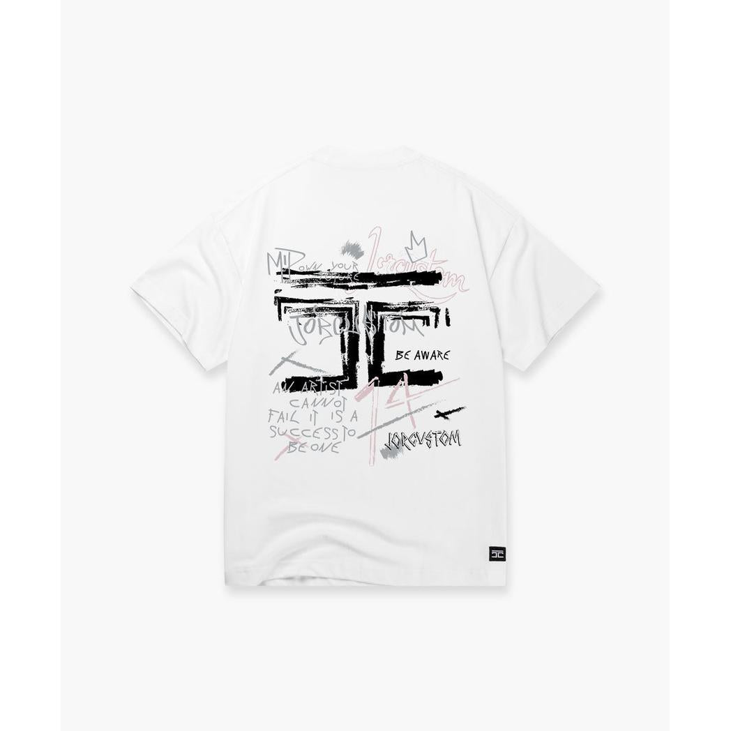 Artist Summer Set Loose Fit T-Shirt White-AshPink-JORCUSTOM-Mansion Clothing