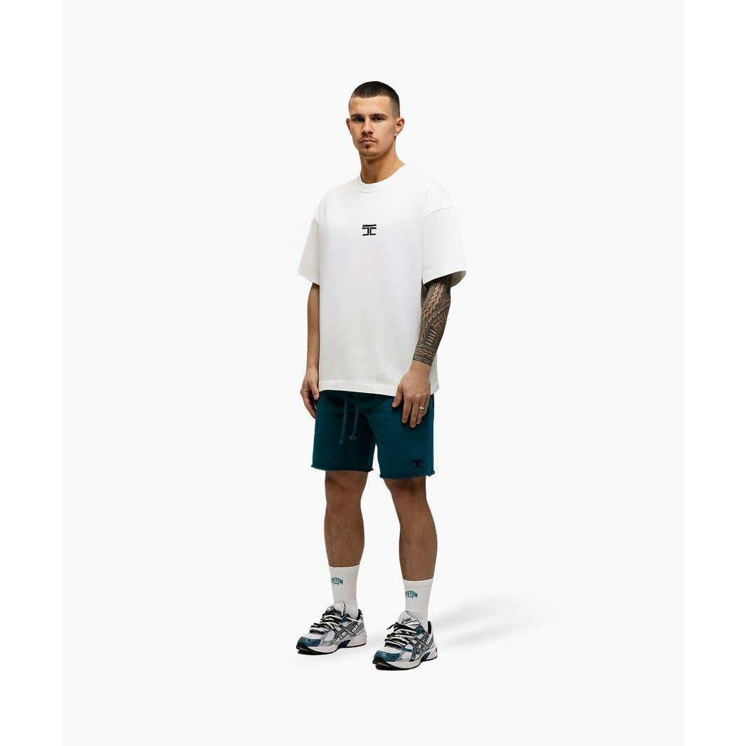 Artist Summer Set Loose Fit T-ShirtWhite-Teal-JORCUSTOM-Mansion Clothing