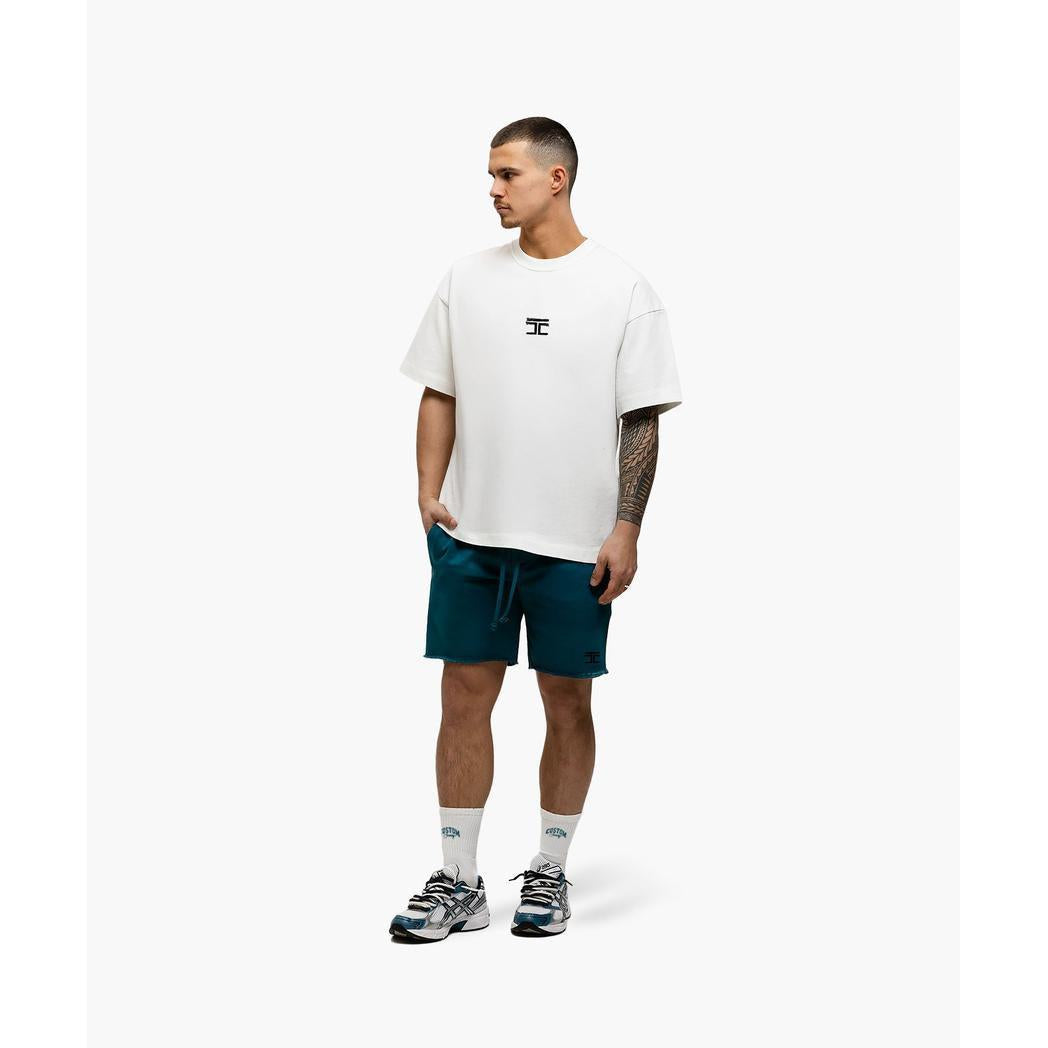 Artist Summer Set Loose Fit T-ShirtWhite-Teal-JORCUSTOM-Mansion Clothing