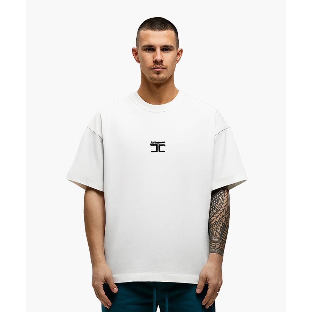 Artist Summer Set Loose Fit T-ShirtWhite-Teal-JORCUSTOM-Mansion Clothing