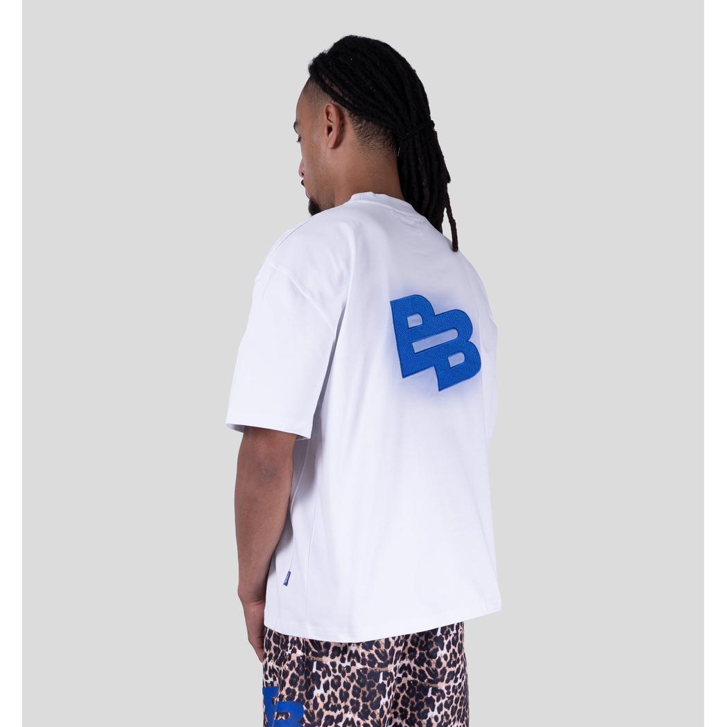 BANNER TEE WHITE/COBALT-Bobby Blanks-Mansion Clothing