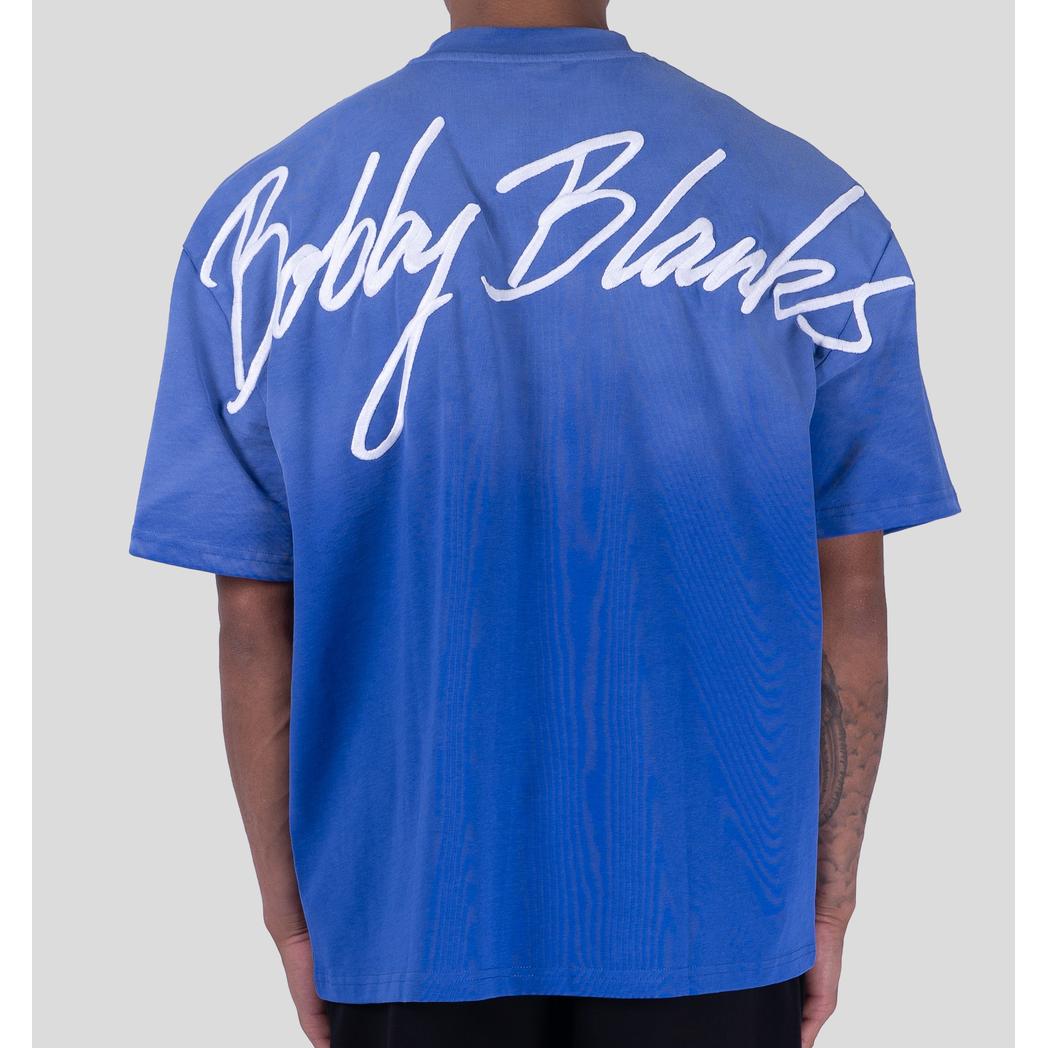 BRIXTON TEE COBALT/WHITE-Bobby Blanks-Mansion Clothing