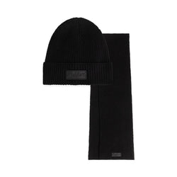 Beanie Scarf Set Black-Malelions-Mansion Clothing