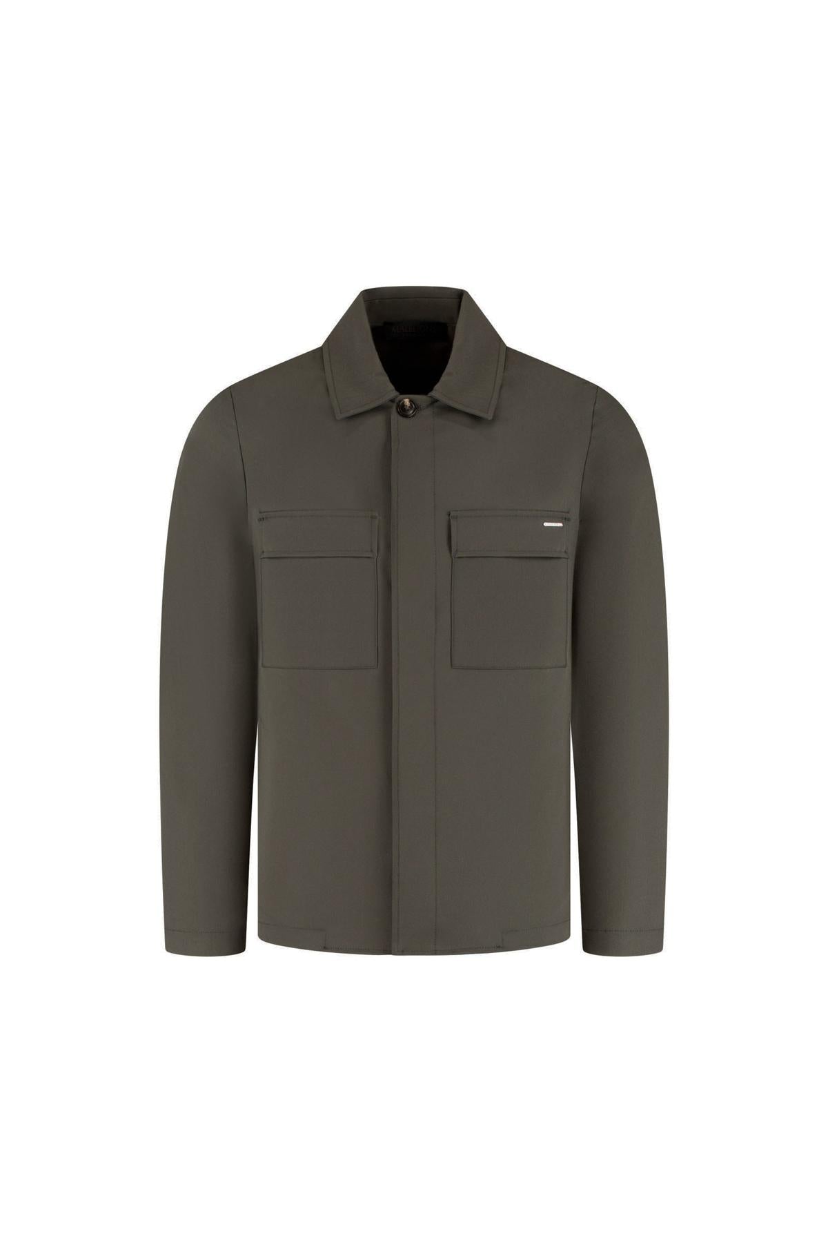 Blend Overshirt Dark Olive-Malelions Premium-Mansion Clothing