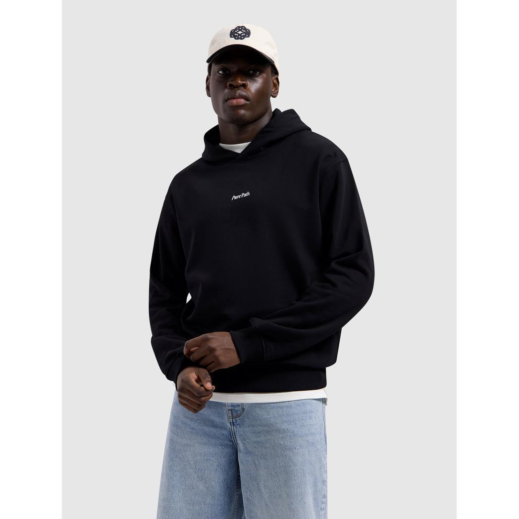 Bold Emblem Hoodie Black