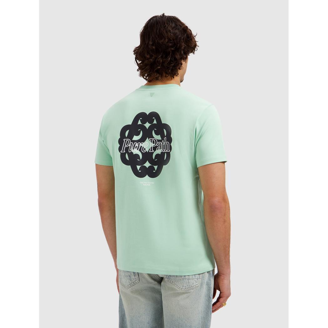 Bold Emblem T-shirt Mint-Pure Path-Mansion Clothing