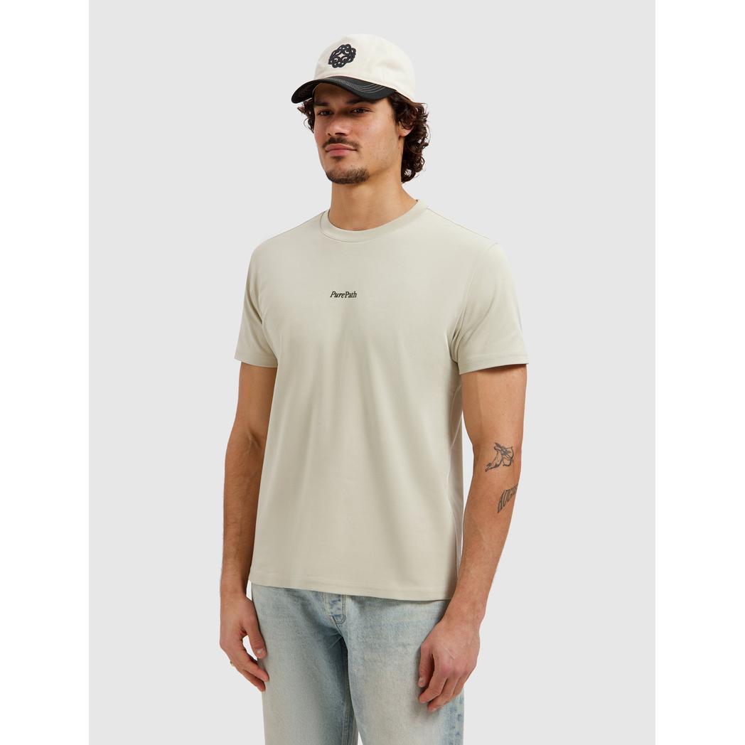 Bold Emblem T-shirt Sand-Pure Path-Mansion Clothing