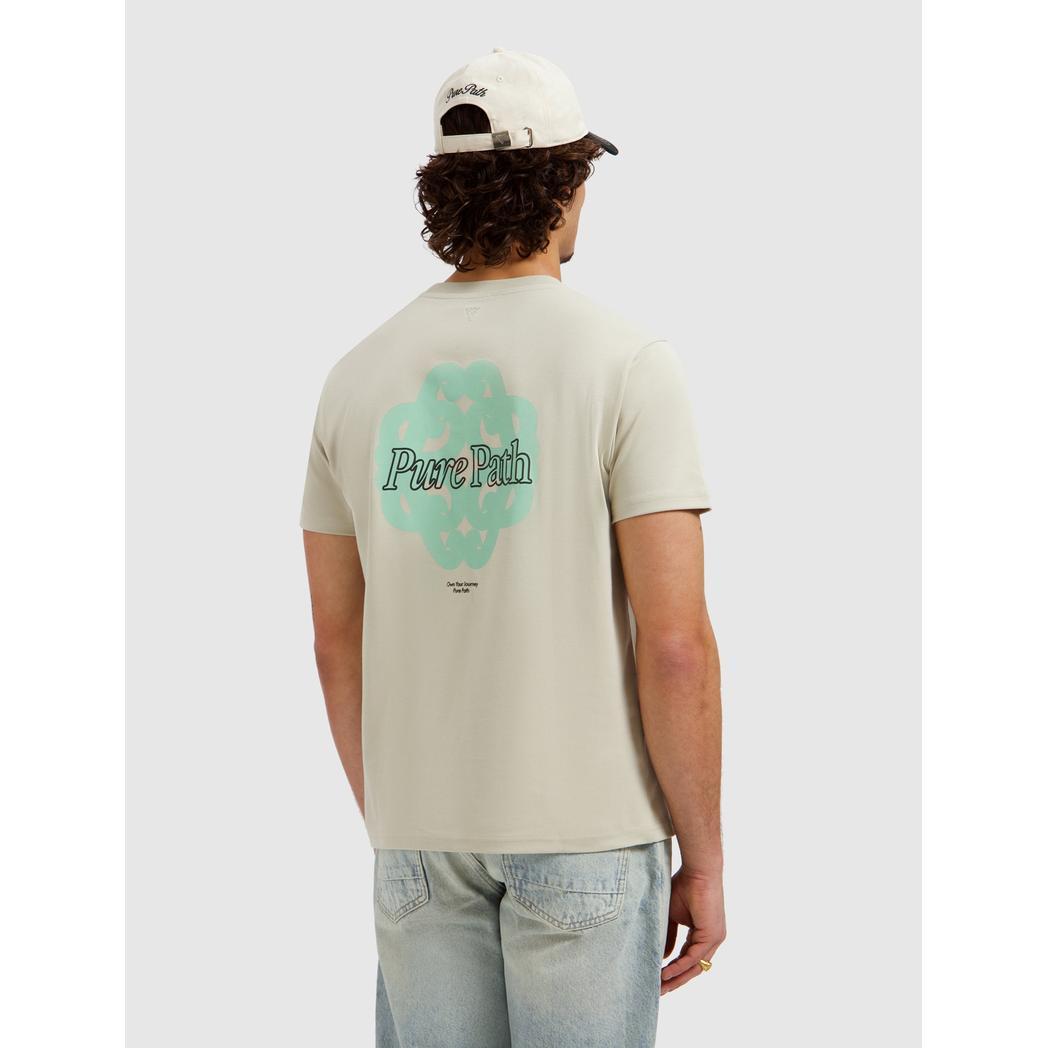 Bold Emblem T-shirt Sand-Pure Path-Mansion Clothing