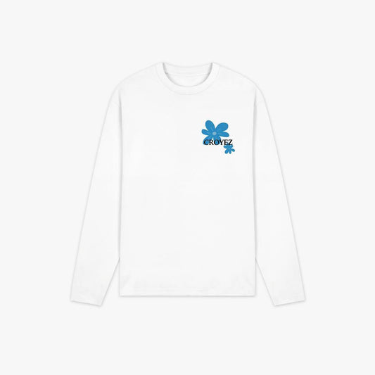 Botanique Longsleeve White/Tiffany Blue-Croyez-Mansion Clothing