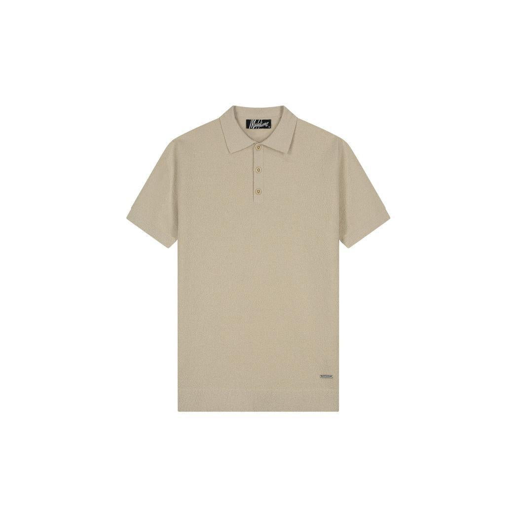Bouclé Polo Light Taupe-Malelions-Mansion Clothing