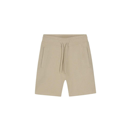 Bouclé Shorts Light Taupe-Malelions-Mansion Clothing