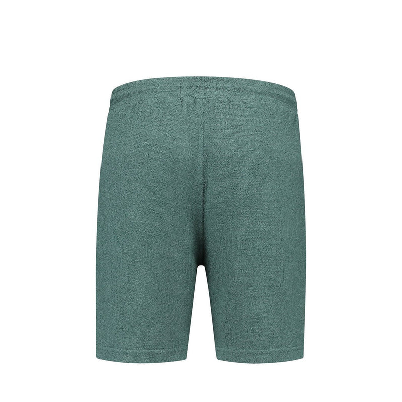 Bouclé Sweat Shorts- Faded Green