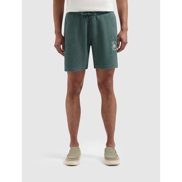 Bouclé Sweat Shorts- Faded Green-Pure Path-Mansion Clothing