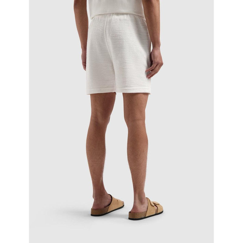 Bouclé Sweat Shorts - Off White-Pure Path-Mansion Clothing