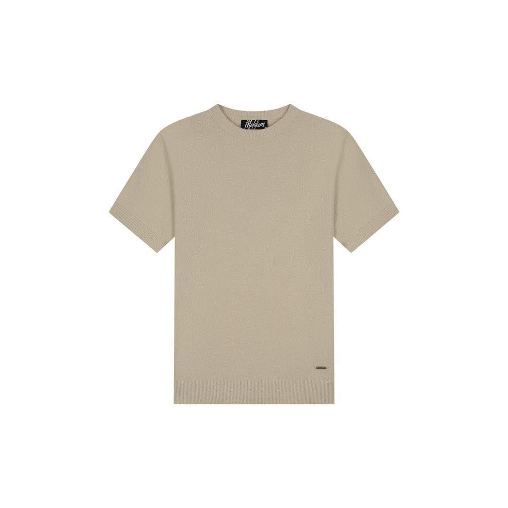 Bouclé T-Shirt Light Taupe-Malelions-Mansion Clothing