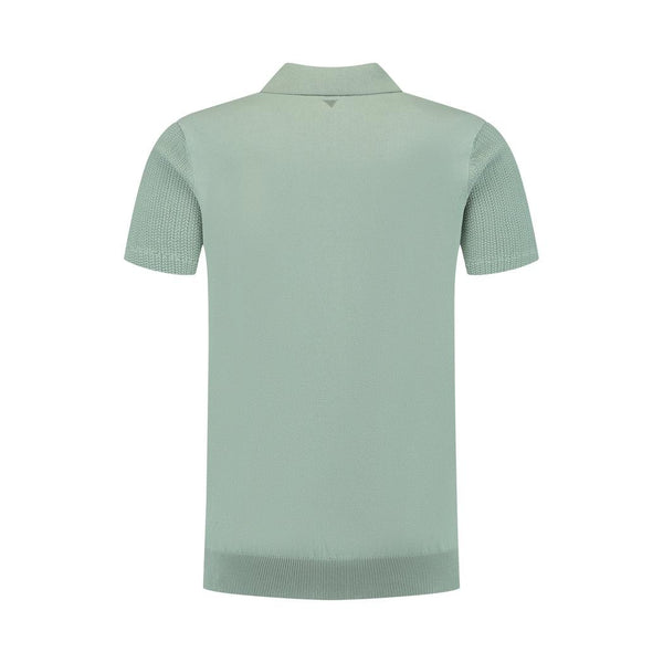 Braided Knitwear Polo Army Green