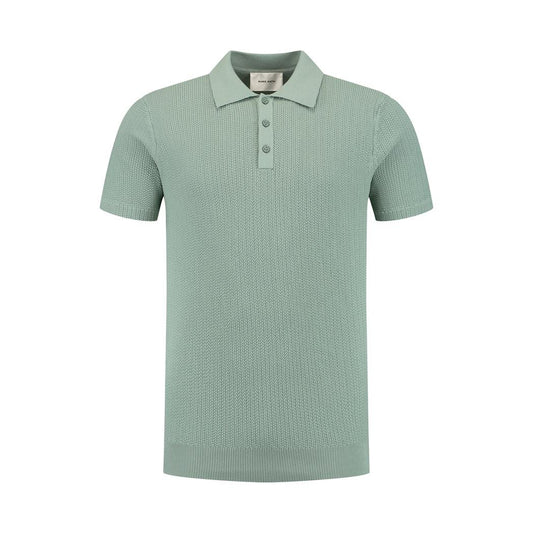 Braided Knitwear Polo Army Green-Pure Path-Mansion Clothing