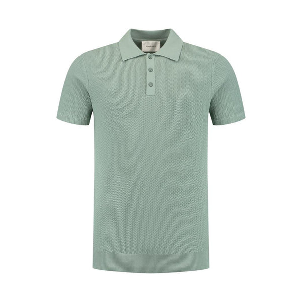 Braided Knitwear Polo Army Green