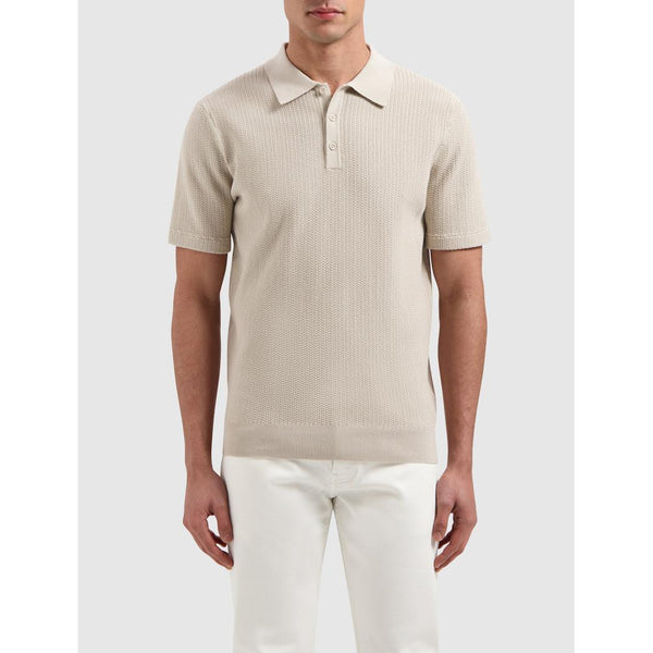 Braided Knitwear Polo Sand