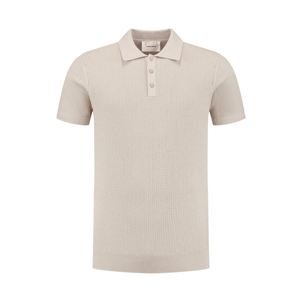 Braided Knitwear Polo Sand