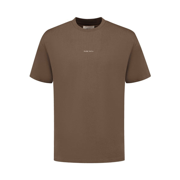Brushstroke Initial T-shirt - Brown