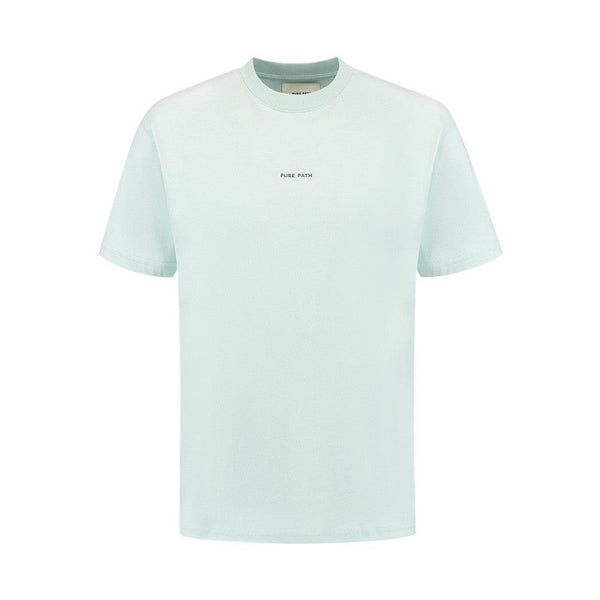 Brushstroke Initial T-shirt - Mint-Pure Path-Mansion Clothing